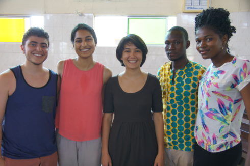 (L to R): Caleb and Mehak, from SEEDKit; Heather from PENed; Christian and Vivian from The Exploratory